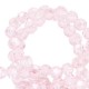 Faceted glass beads 4mm round Primrose pink-pearl shine coating
